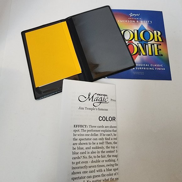Color Monte Card Trick by Emerson & West - Original USD or EURO version - Picture 5 of 6